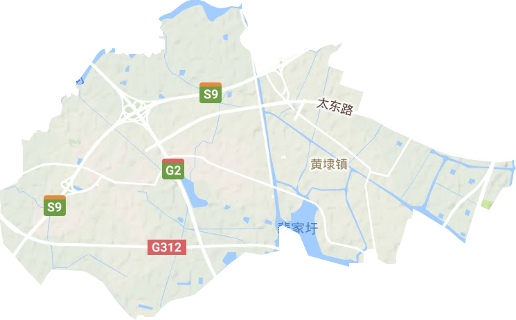 黄埭镇地形图