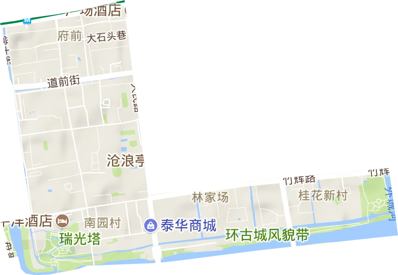 沧浪街道地形图