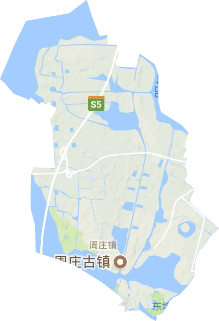 周庄镇地形图