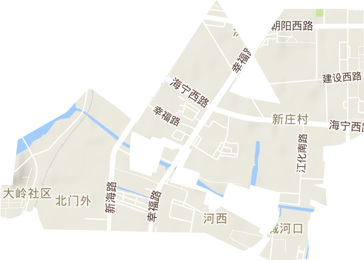 幸福路街道地形图