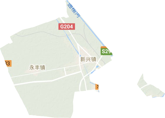 新兴镇地形图