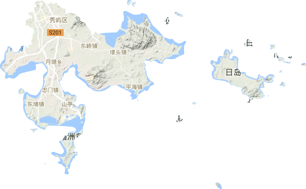 秀屿区地形图