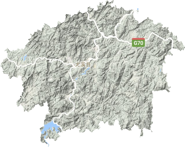 尤溪县地形图