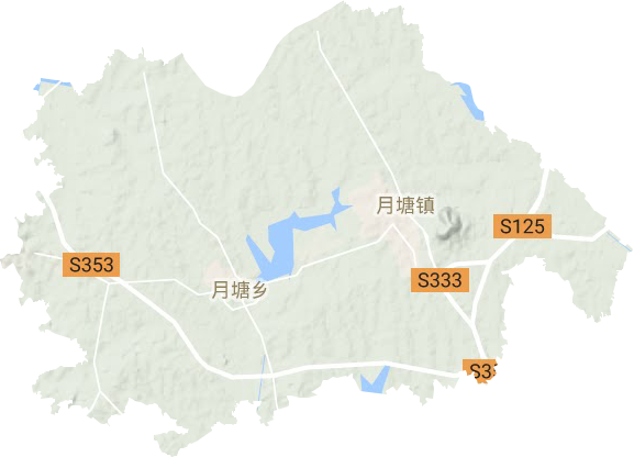 月塘镇地形图
