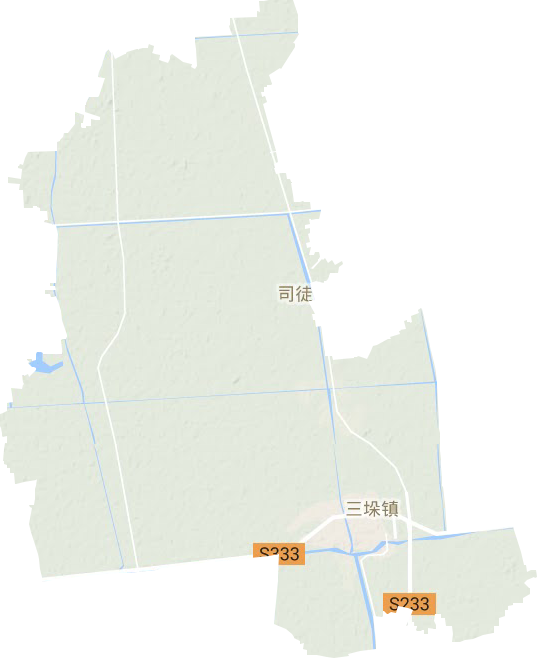 三垛镇地形图