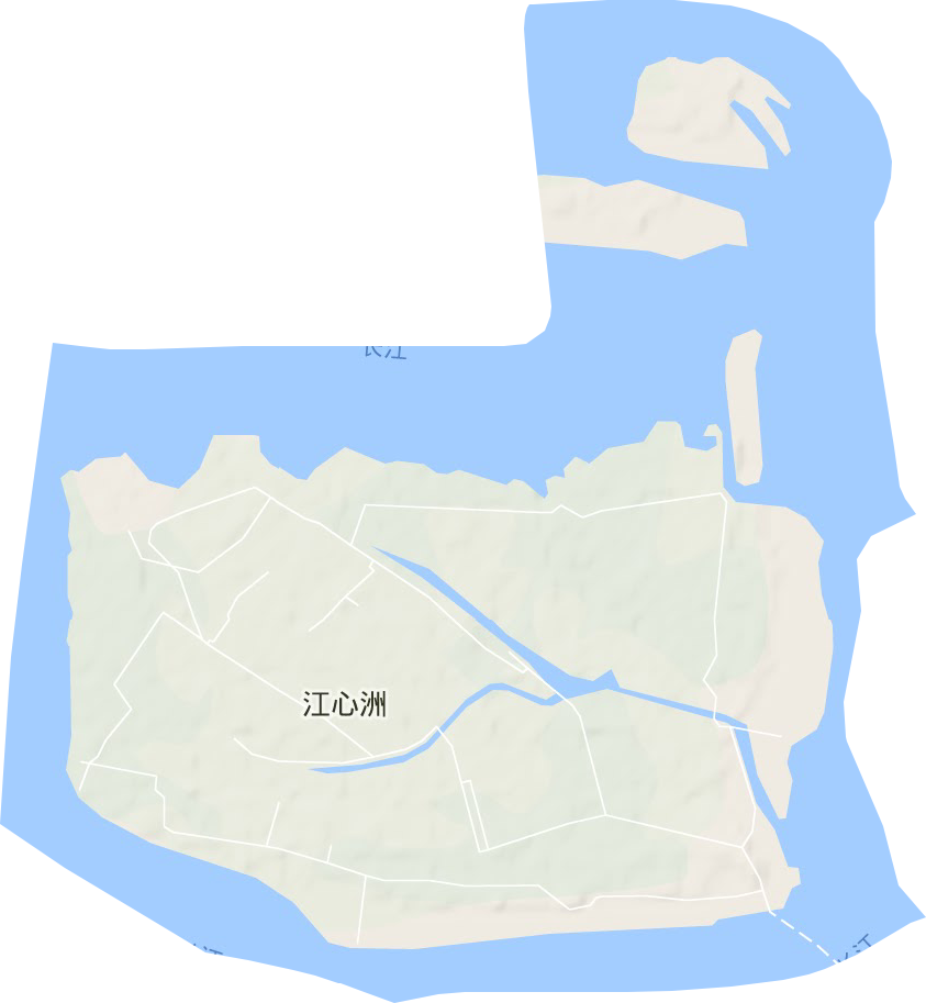 江心洲生态农业园区地形图