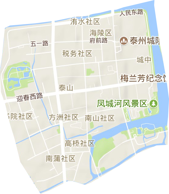 城中街道地形图