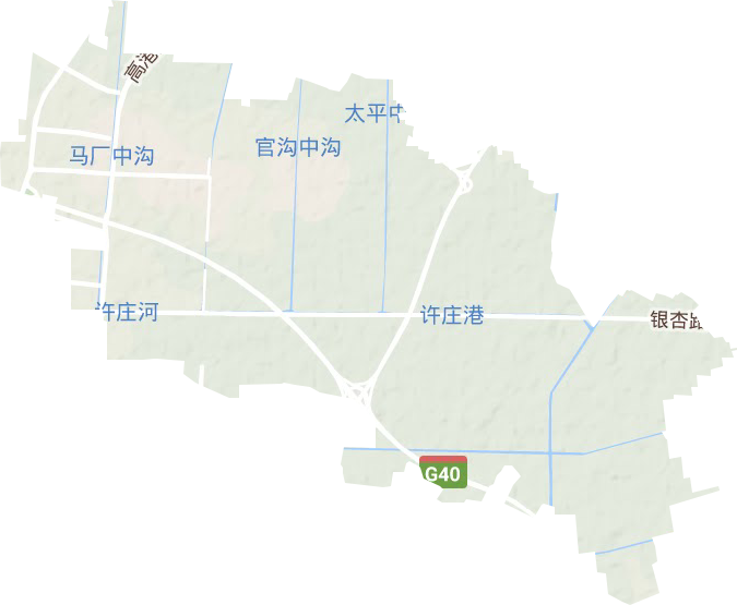 许庄街道地形图