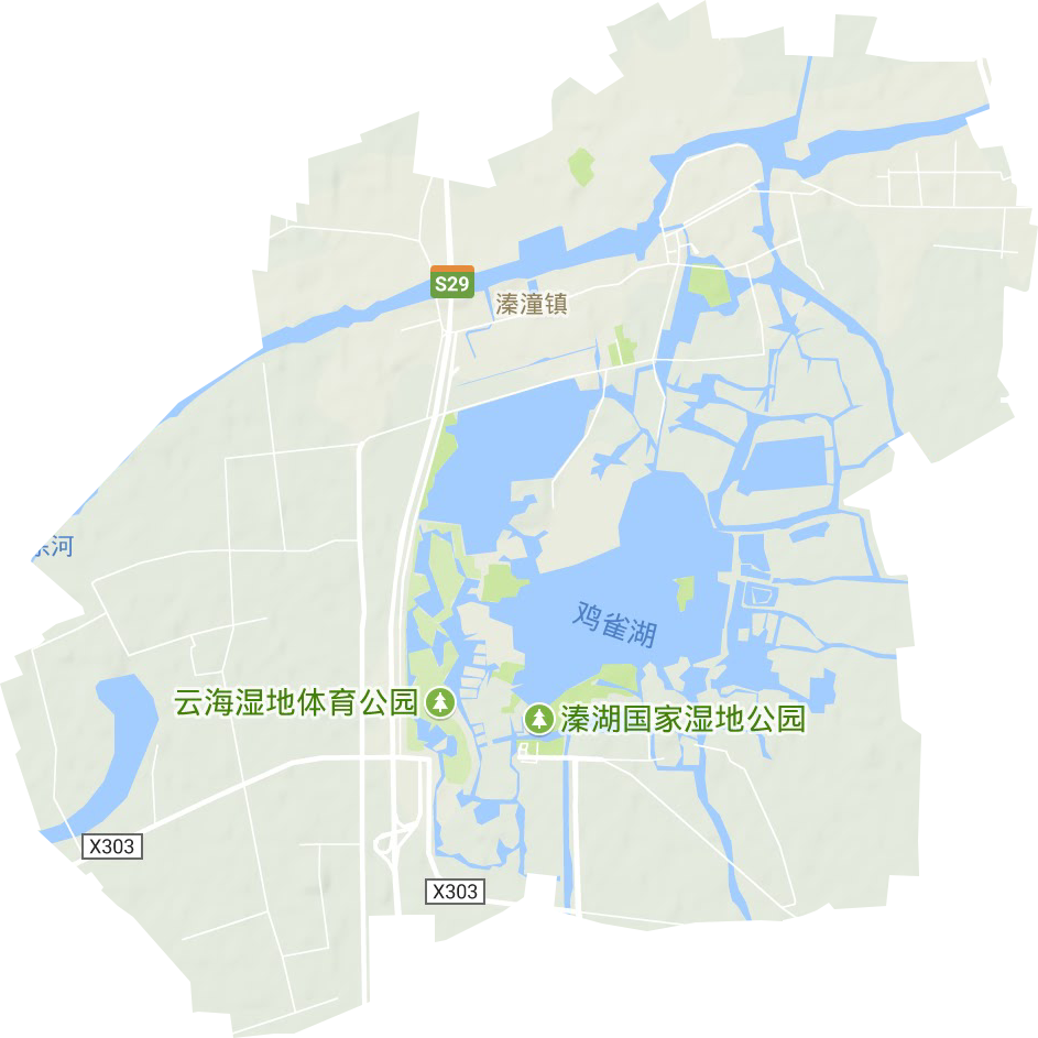 溱潼镇地形图