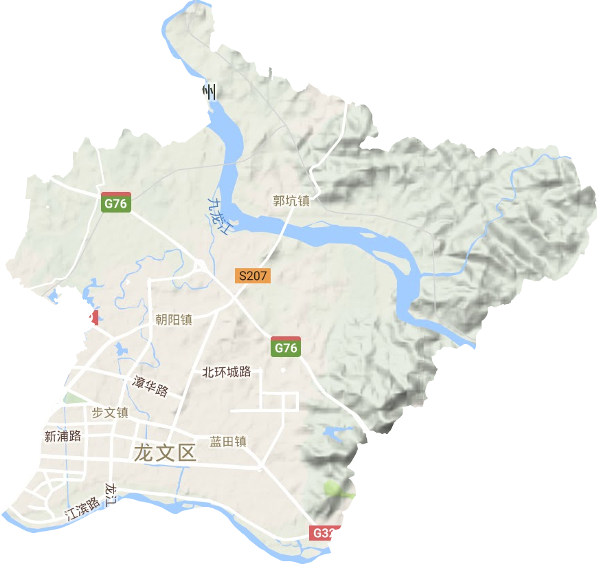 龙文区地形图