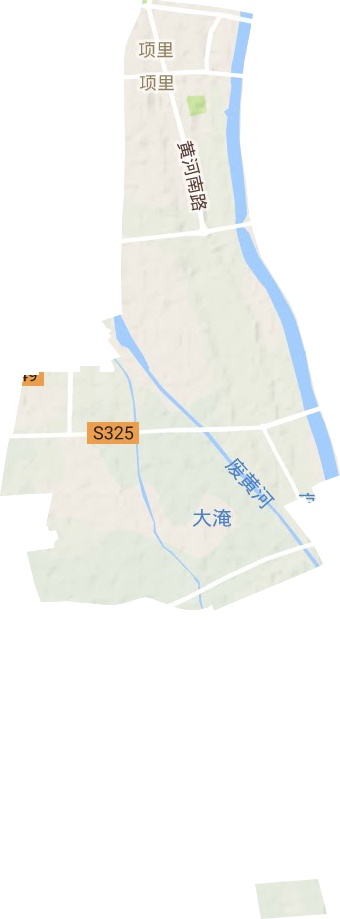 项里街道地形图