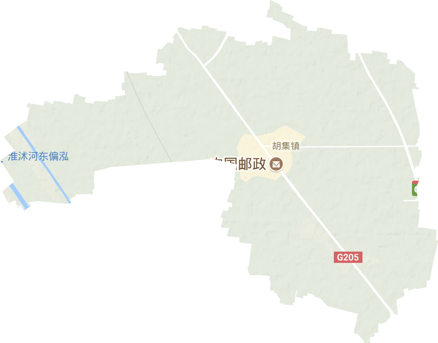 胡集镇地形图