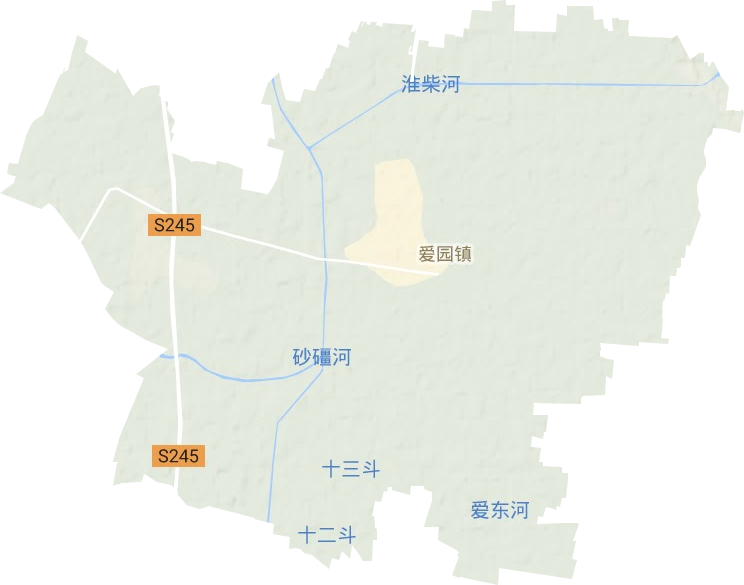 爱园镇地形图