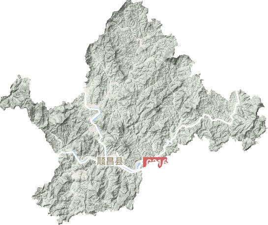 顺昌县地形图