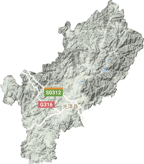 光泽县地形图