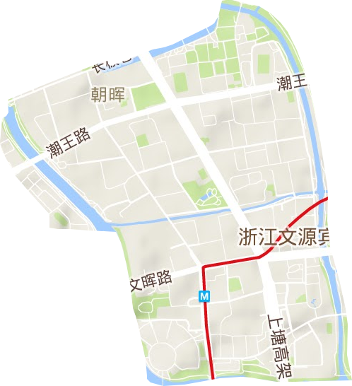 朝晖街道地形图
