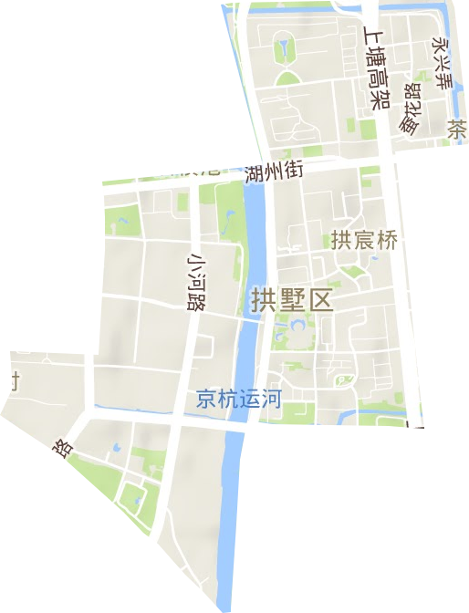 拱宸桥街道地形图