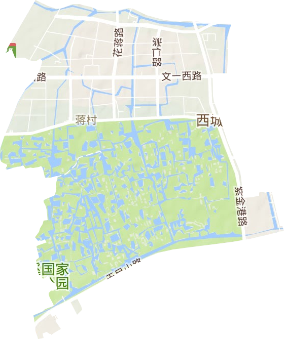 蒋村街道地形图