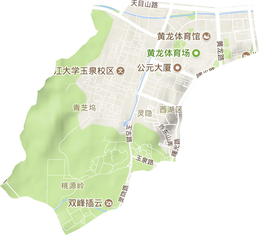灵隐街道地形图
