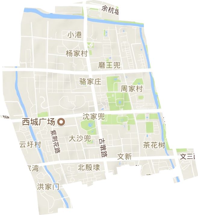 文新街道地形图