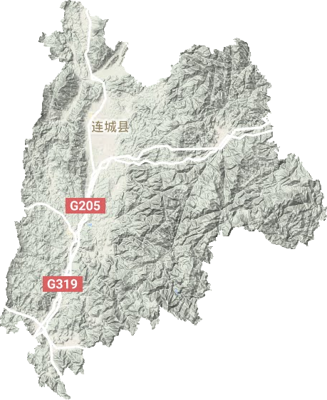 连城县地形图