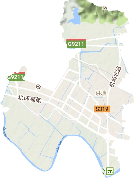 洪塘街道地形图