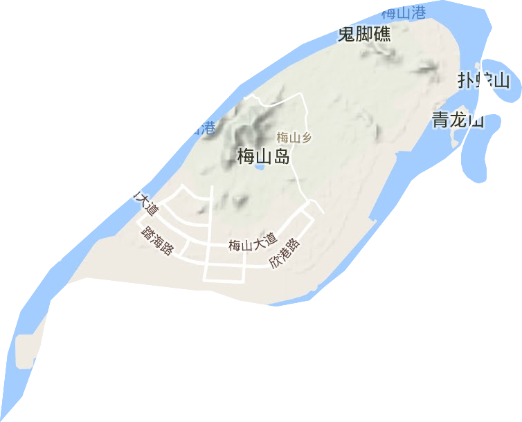 梅山乡地形图