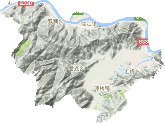 藤桥镇地形图