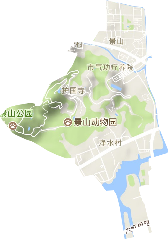 景山街道地形图