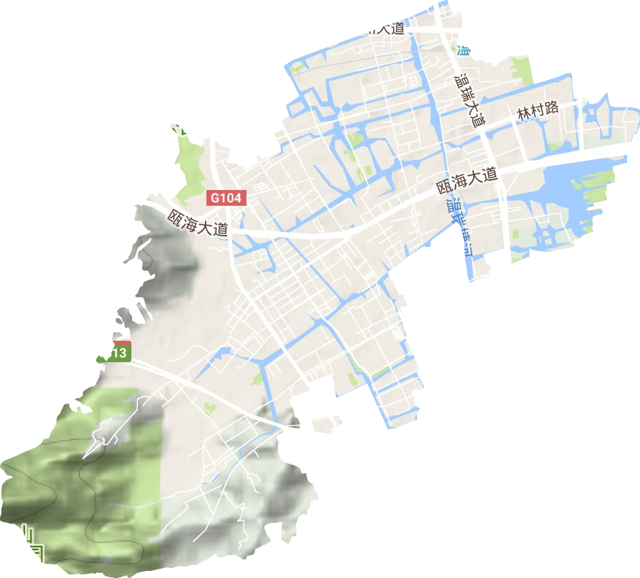 梧田街道地形图