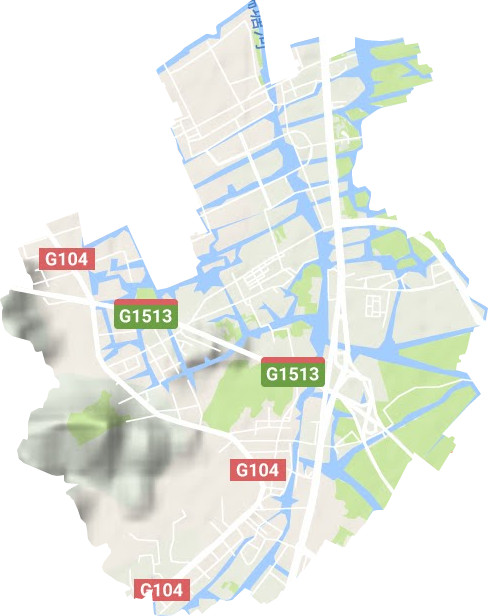 南白象街道地形图