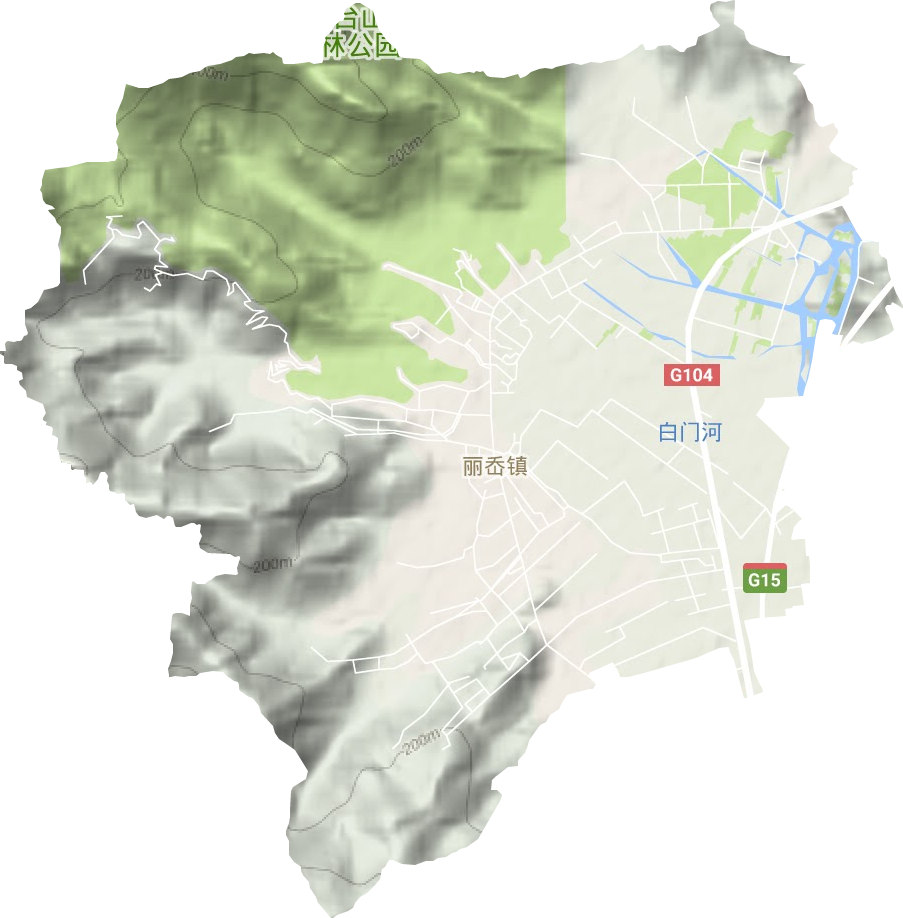 丽岙街道地形图