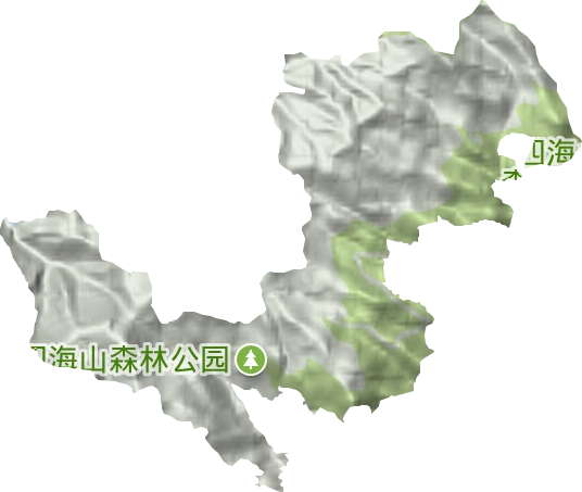 四海山林场地形图