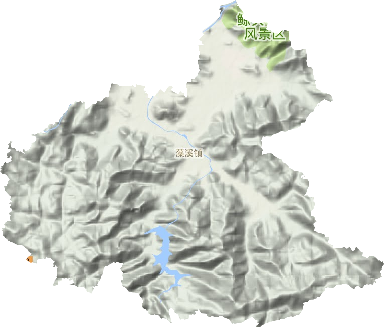 藻溪镇地形图