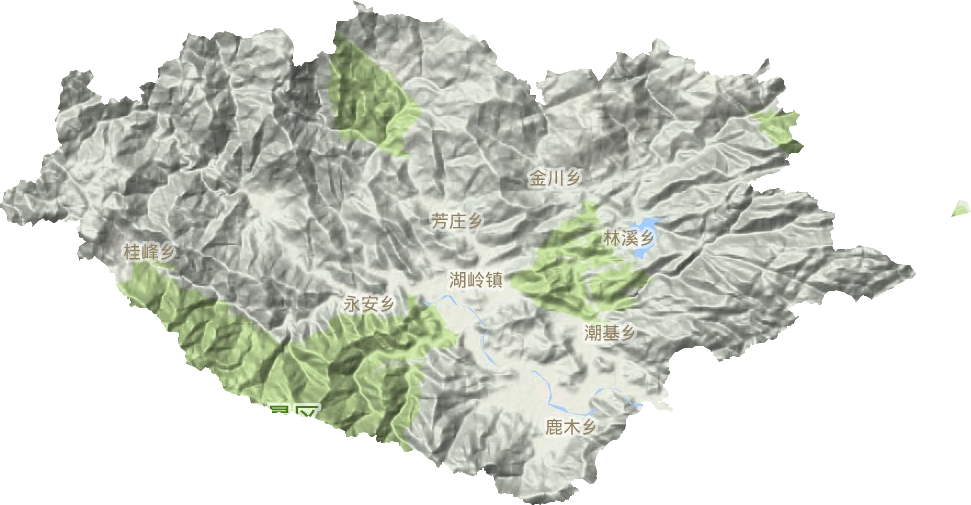 湖岭镇地形图