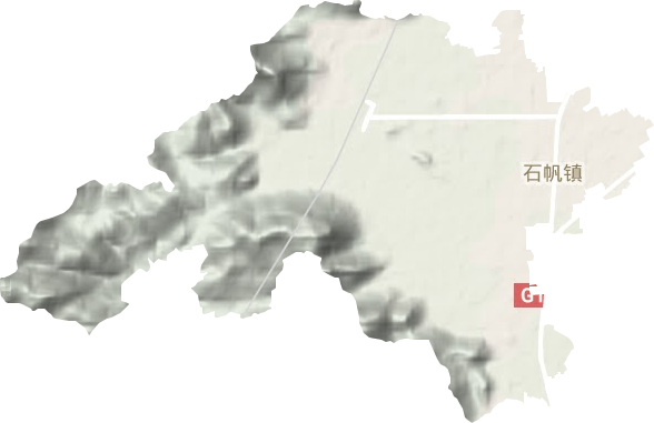 石帆街道地形图