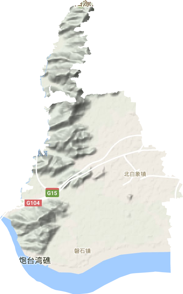 北白象镇地形图