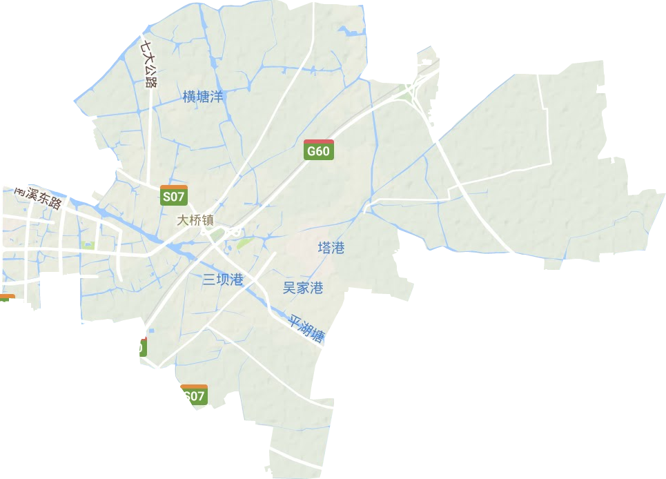 大桥镇地形图