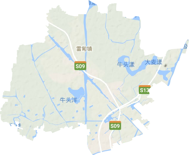 雷甸镇地形图
