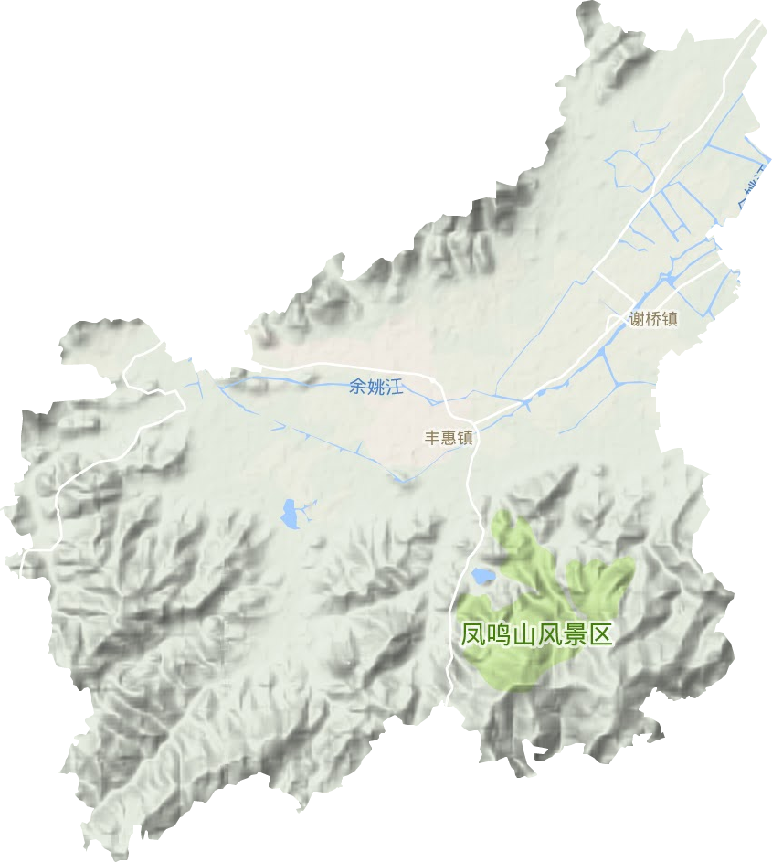 丰惠镇地形图