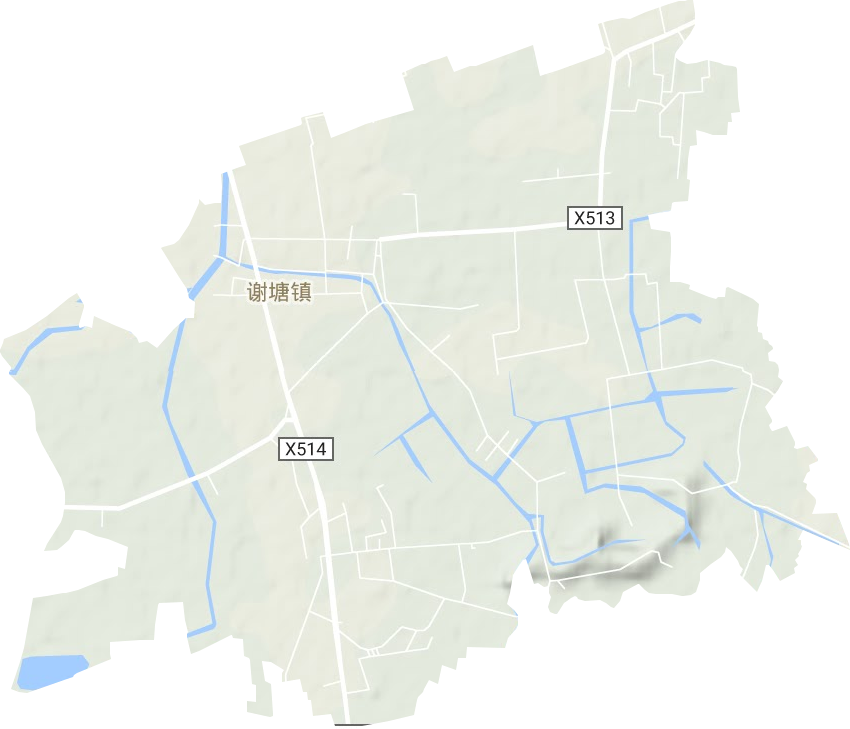 谢塘镇地形图