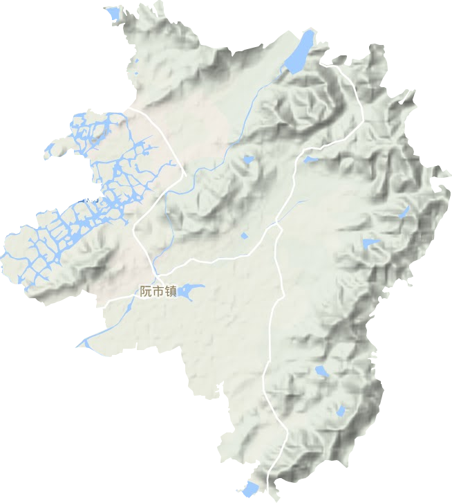 阮市镇地形图