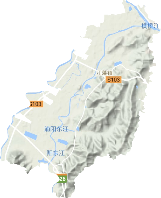江藻镇地形图