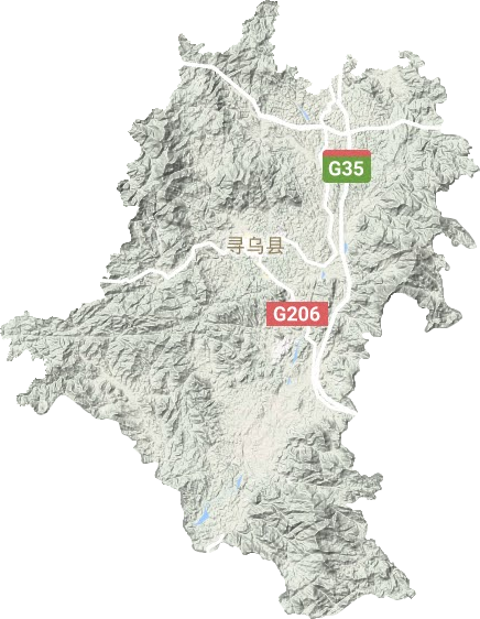寻乌县地形图
