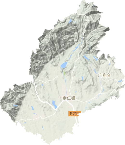 崇仁镇地形图