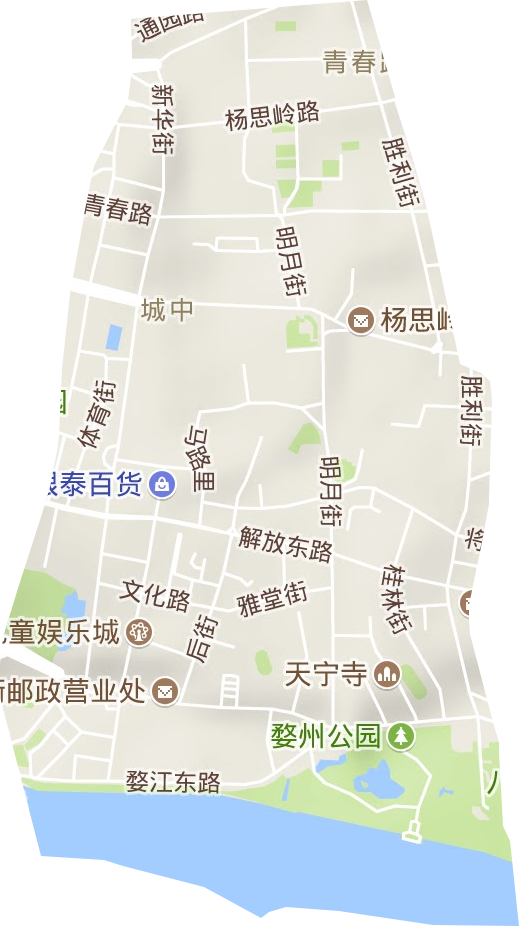 城中街道地形图
