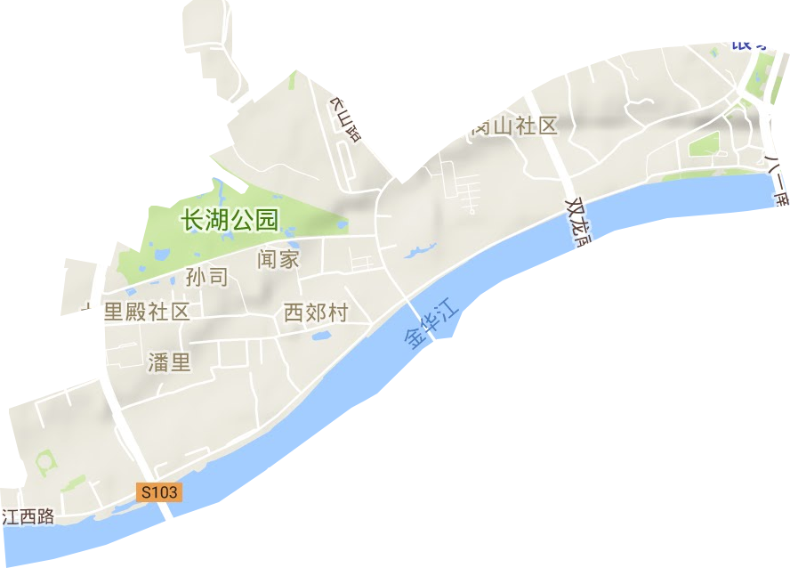 城西街道地形图