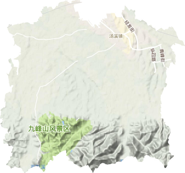 汤溪镇地形图