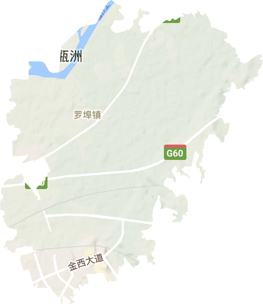 罗埠镇地形图
