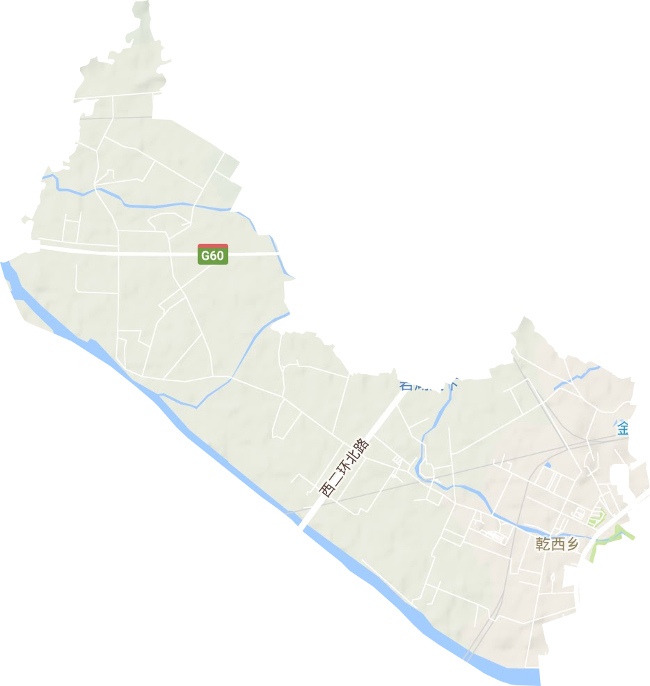 乾西乡地形图